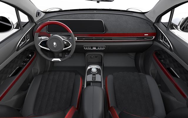 Intuitive Bedienung und modernes Design. Das Zwei-Speichen-Lenkrad und das digitale Cockpit des ORA Funky Cat.